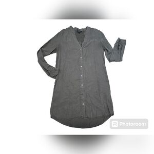 Velvet Heart Womens Size Small Khaki Midi Shirt Dress Solid Pattern Pre-Owned